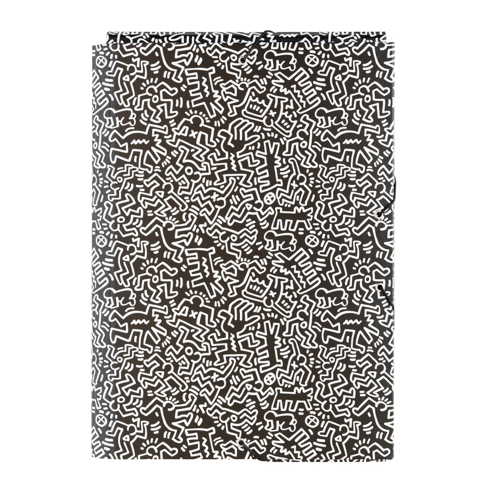 Grupo Erik A4 Folder - Keith Haring | 3 Flap Document Folder 13.4 x 10 inches - 34 x 25.5 cm | Document Organiser, School Folders | Graffiti Art Gifts