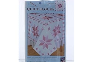 JACK DEMPSEY NEEDLE ART Jack Dempsey Stmpd White Quilt Blocks 18 Inch X18 Inch -XXX Stars