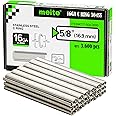 meite 16 Gauge 1/2" Hog Rings, 304 Stainless Steel Hog Ring Staples for SC760C Hog Ring Stapler, C Ring Staples for Outdoor Pet Cages, Coastal Fencing, Marine Netting (3,600 Counts)