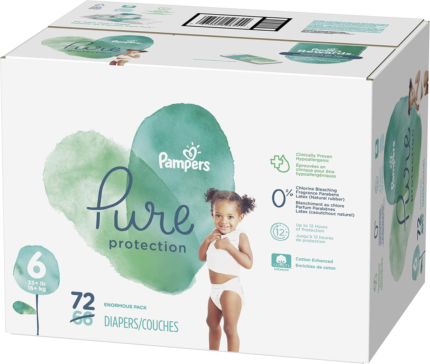 size 6 pampers pure