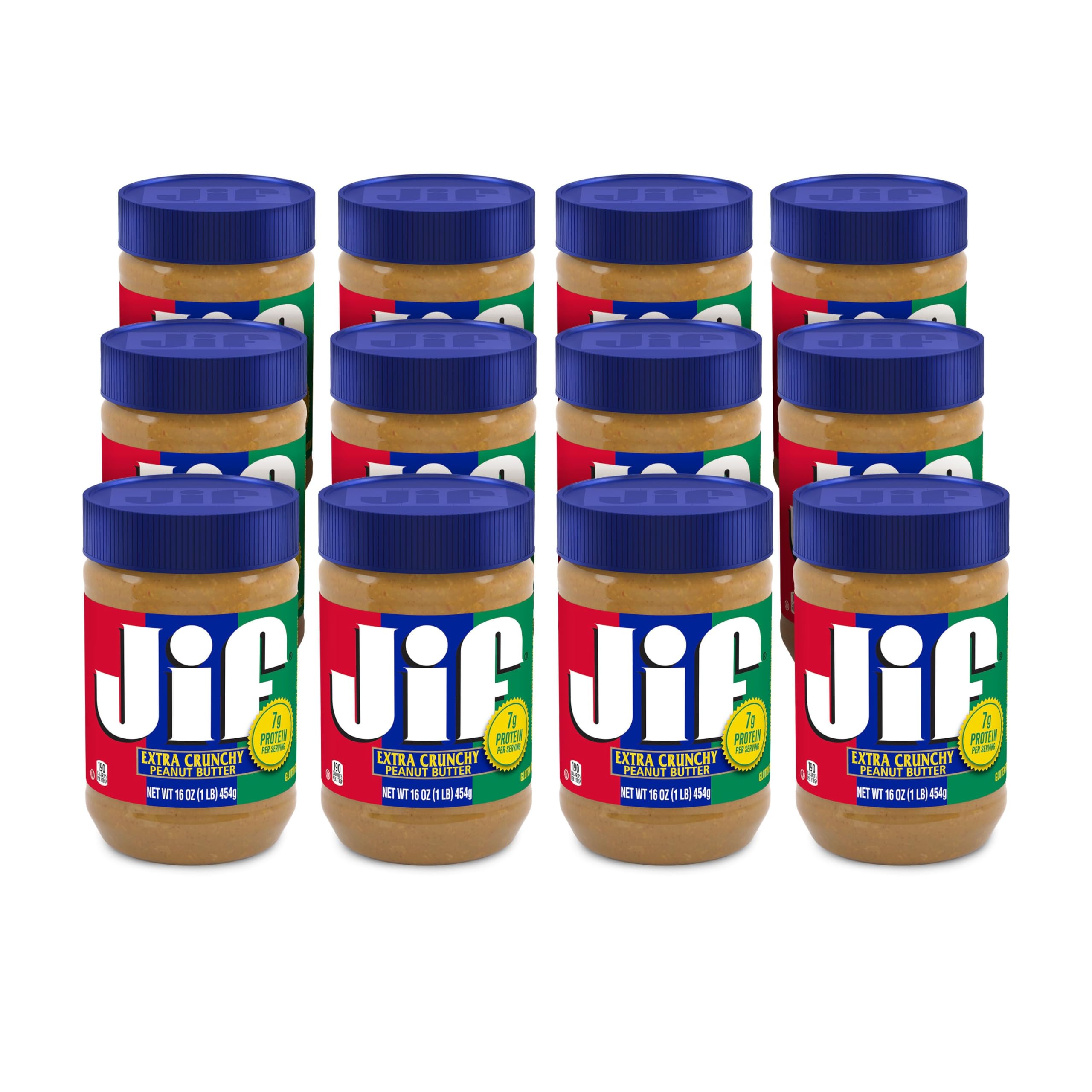 Jif Extra Crunchy Peanut Butter, 16 Ounces