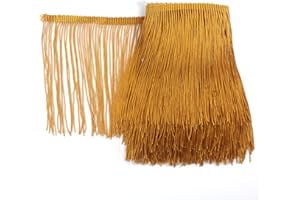5 Yards Gold Fringe Trim Lace Tassel Chainette 15cm Wide Fringe Trim Ribbon for DIY Latin Dress Stage Clothes Accessories Lac