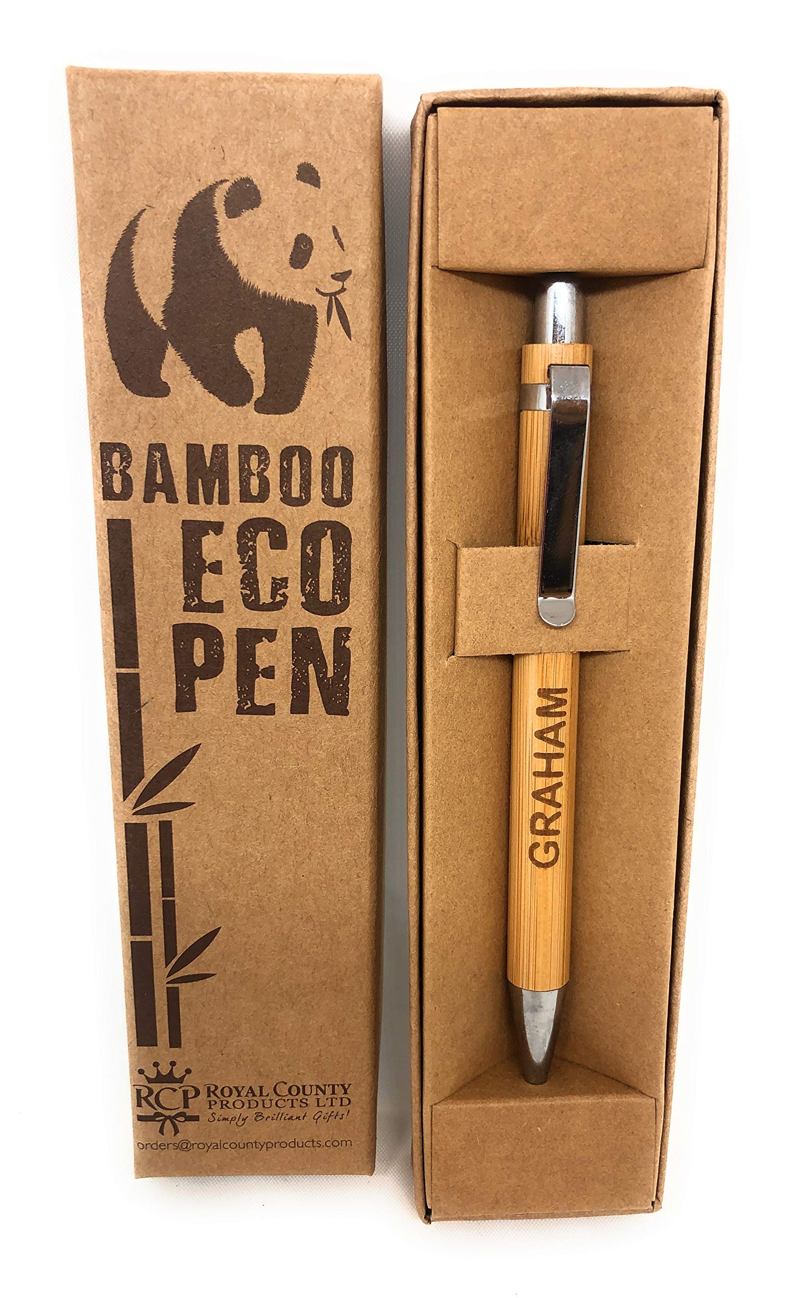Royal County Personalised Bamboo Pens - Eco Friendly - GRAHAM PLEASE DO NOT USE THIS LISTING TO ORDER ANY OTHER NAME