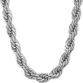 LIFETIME JEWELRY 8mm Rope Chain Necklace 24k Real Gold Plated for Women and Men