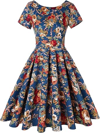 1950s style swing dress