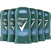 Degree Men Original Antiperspirant Deodorant for Men, Pack of 6, 48-Hour Sweat and Odor Protection, Cool Rush 2.7 oz