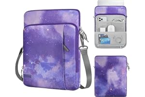 MoKo Laptop Sleeve Bag for 13.3-14 Inch, Notebook Carrying Case with Pocket Fits New MacBook Pro M3/M2 14" /13" M2/M1 Pro/M1 Max 14.2 2023-2021/Air 13.6" M2 2022, Surface Pro 9/8 13",Purple Starry Sky