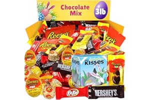 TABOOM Chcolate Candy Variety Pack for Party Favors - Bulk Candy Chocolate Mix of Reese’sPieces, KitKat, Hersheys, Kisses, Reese’sEgg Milk Chocolate, 3 Pounds
