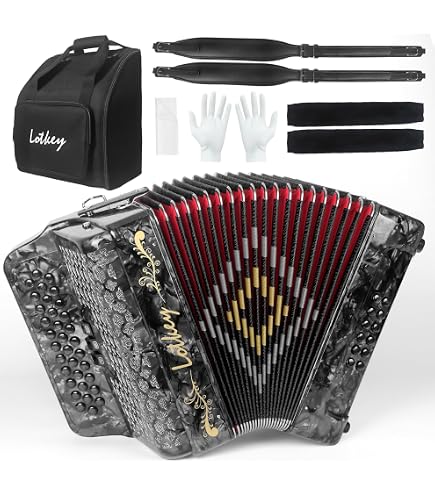 Amazon.com: Montanari 3412 3S Accordion FBE White : Musical