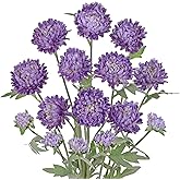 Briful 5PCS Artificial Chrysanthemum Flowers - 27.5'' Tall Faux Mums Floral Stems Purple Silk Chrysanthemums for Home Wedding Party Bouquet Arrangement Vase Décor