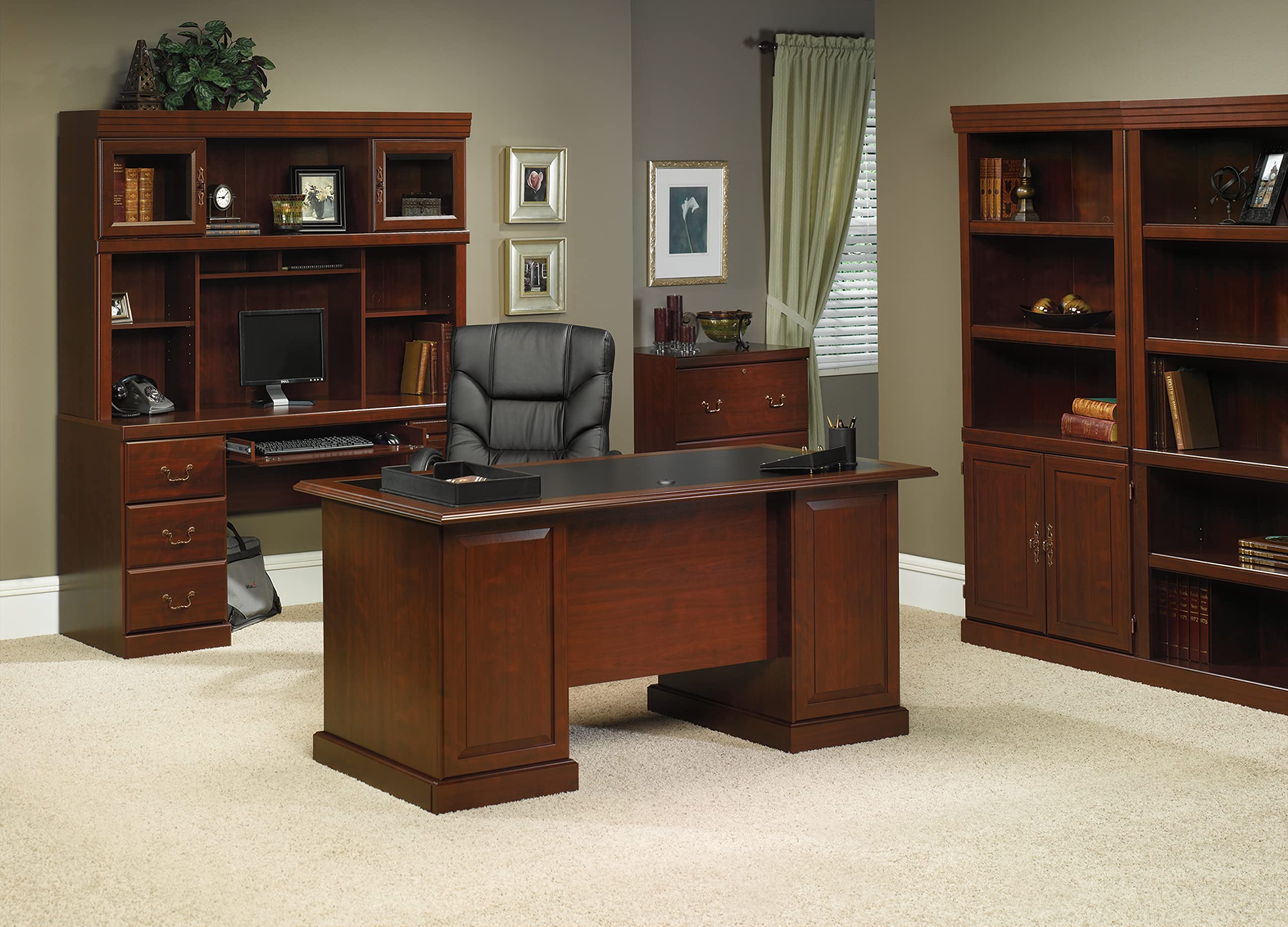 Sauder Heritage Hill Library with Doors/Book Shelf, L 29.80" x W 12.