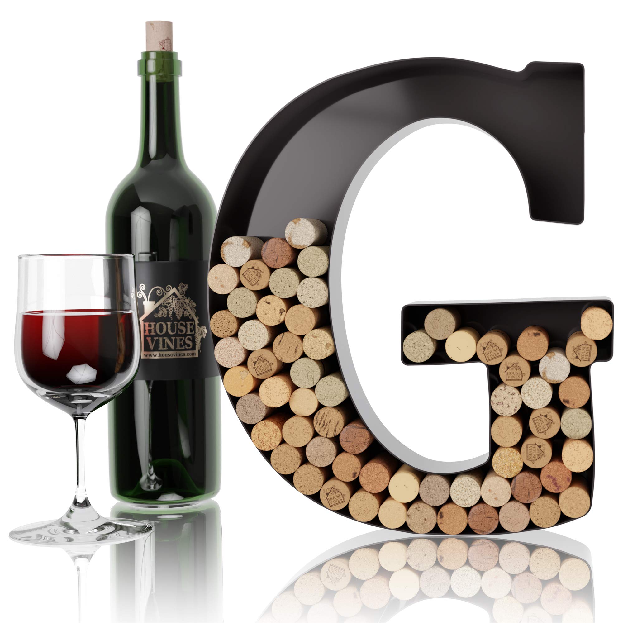 HouseVines Letter Holder Cork Letter Holder Metal Letter G