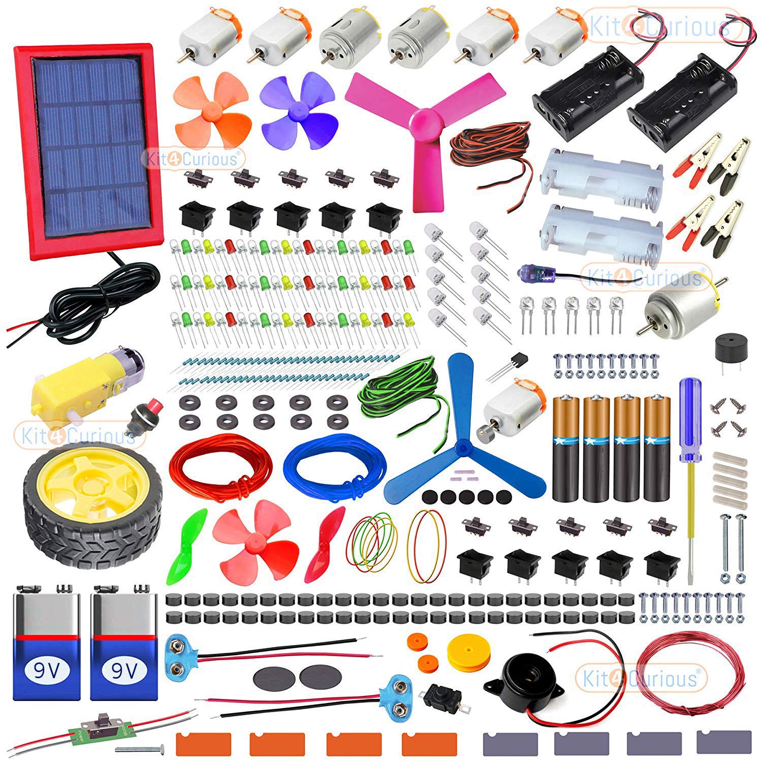 Kit4Curious All in one DIY kit - Solar, Electronic, Robotics,...