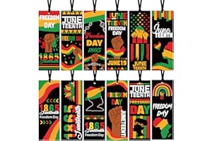 Haooryx Juneteenth Bookmarks Religious Black History Month Bookmarks Celebration 1865 Freedom Day Book Marks for Africa Americans Independence Day Supplies (123)