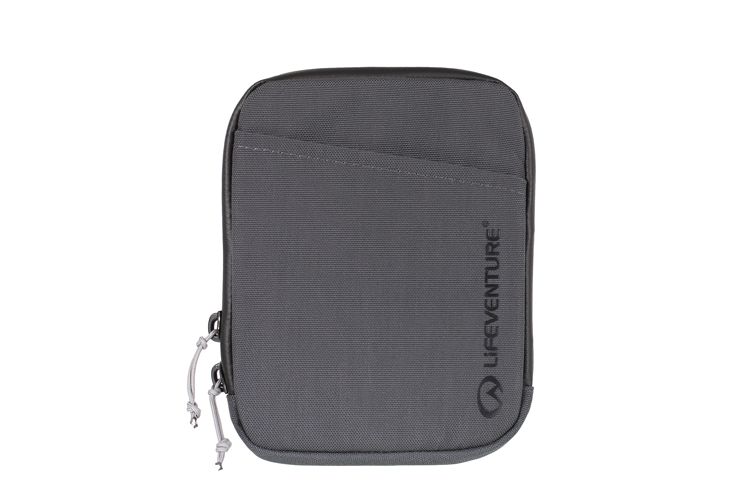 Lifeventure RFID Protected Travel Neck Pouch Wallet — Compact Stash, Travel Wallet, Eco-Friendly, Recyclable Material (Grey)