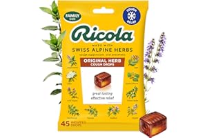 Ricola Original Herb Cough Drops with Menthol - Cough and Sore Throat Relief - 45 Count - Herbal Throat Lozenges