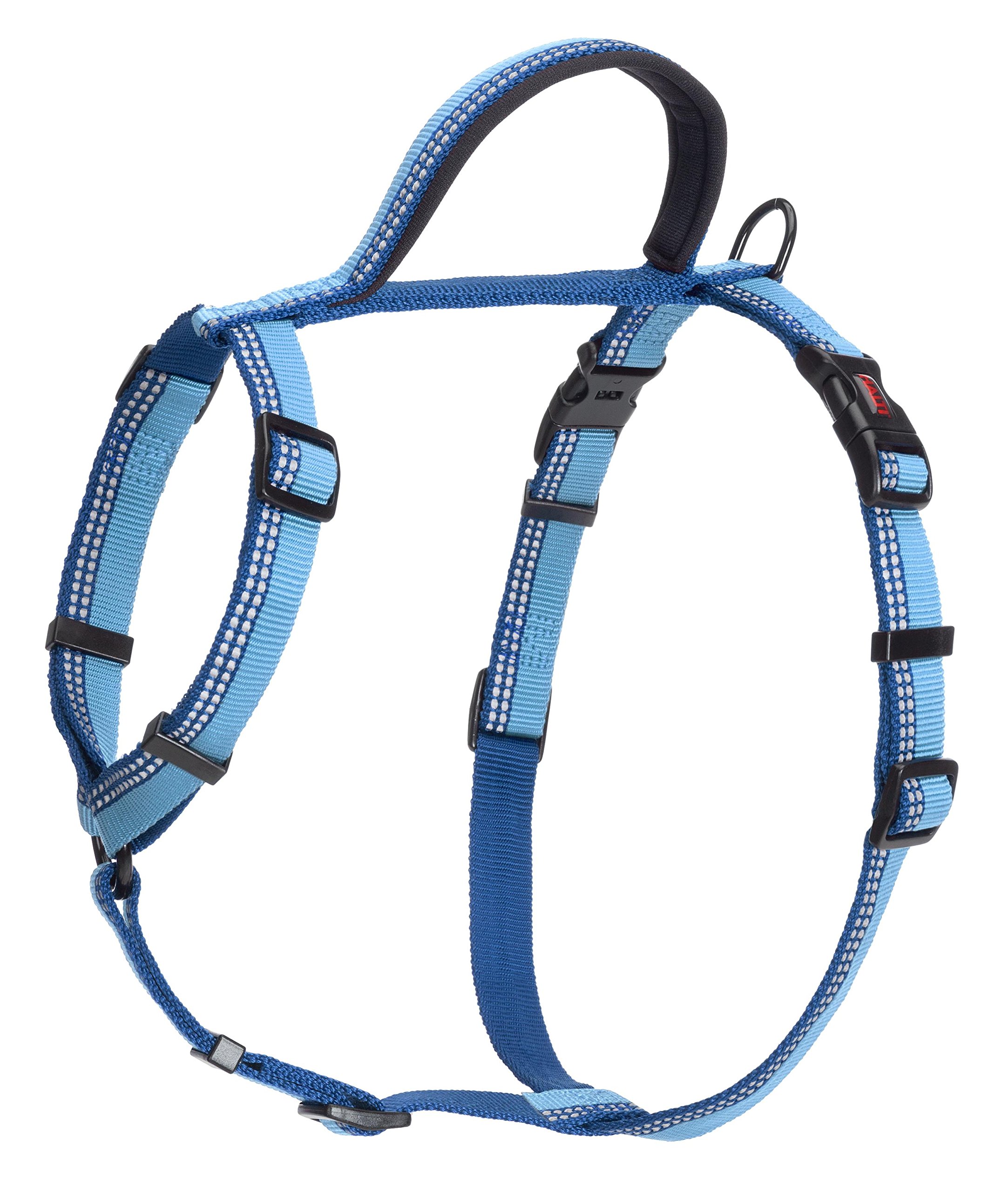 Halti Walking Harness, Size Medium, Blue, Best Lightweight Dog Harness with Handle, Reflective & Adjustable, Ideal for Puppy Walks, Suitable for Medium Dogs