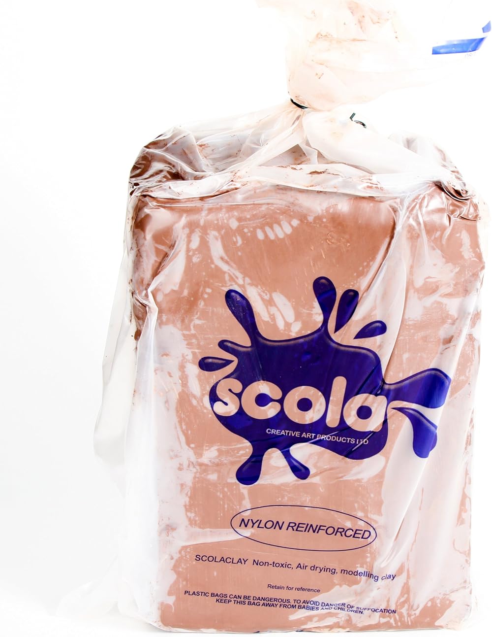 Scola Airdrying Clay 12.5kg Terracotta Brown Nylon Reinforced Bulk Pack