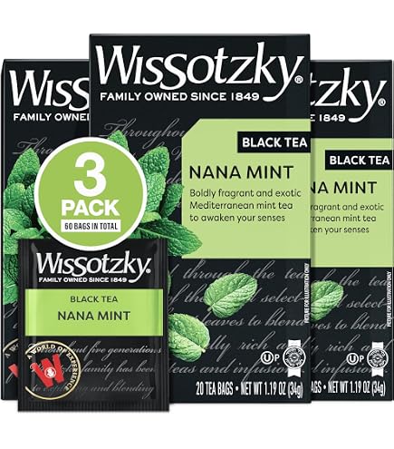 Amazon.com : Wissotzky Nana Mint Green Tea (6 Pack - 120 Tea Bags