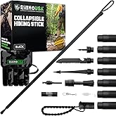 Rhino USA Tactical Hiking Stick with Integrated Survival Kit – Essential Camping Gear for Hiking & Trekking – Durable Tactical Gear for Outdoor Adventures