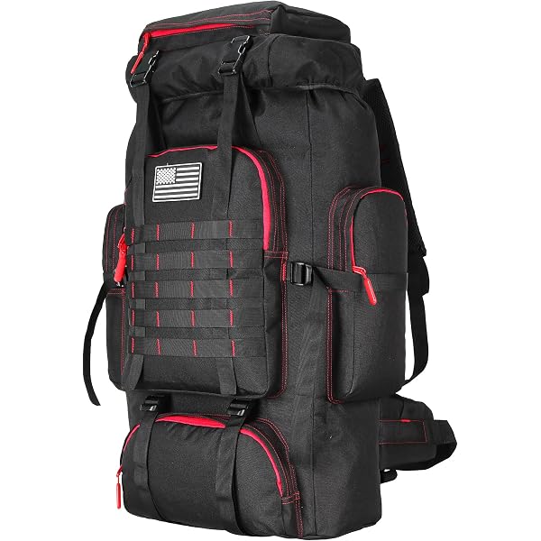Amazon.com: Vaupan 80L Camping Hiking Backpack, Large Military Tactical  Backpack with USB Charging Port, Waterproof Travel Daypack With Carabiner  Outdoor MOLLE Rucksack for Men Women (Black) : Sports & Outdoors
