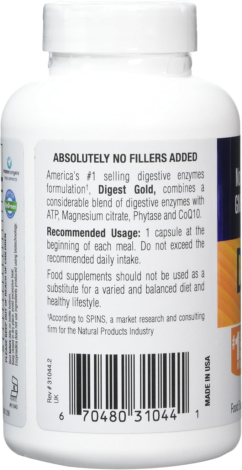 ENZYMEDICA - Digest Gold (240 Capsules), 240 count (Pack of 1) - Image 3