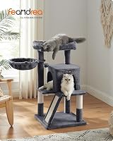 Feandrea Cat Tree Tower Smoky Grey PCT51GV1 Widened Perch 2-in-1 Ramp view 2
