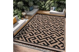 JHWKJS Reversible Outdoor Rugs 5x8 ft for Patios Clearance, Waterproof Plastic Straw Rug Outdoor Carpet, Outside Indoor Outdoor Area Rug Mat for RV, Patio, Backyard, Deck, Picnic, Beach, Trailer, Camping