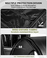 OutdoorMaster Padded Golf Travel Bag with Reinforced Wheels 900D view 2