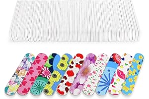 GIGAGROUND Mini Nail Files (50 Packs), Colorful Emery Boards for Nails Double Sided 180 Grit Emory, Gifts Bulk Fingernails Manicure Tools Shaping Buffing Smoothing Filers Cute 3.5”