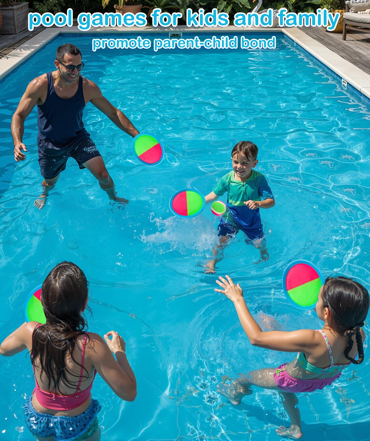 Qrooper Kids Toys Toss and Catch Game Set Yard Camping Outdoor Games for Kids Ages 2-4 4-8 8-12, Outside Beach Pool Toys for 3 4 5 6 7 8 Year Old Boys Girls Birthday Gift Family Vacation Essentials