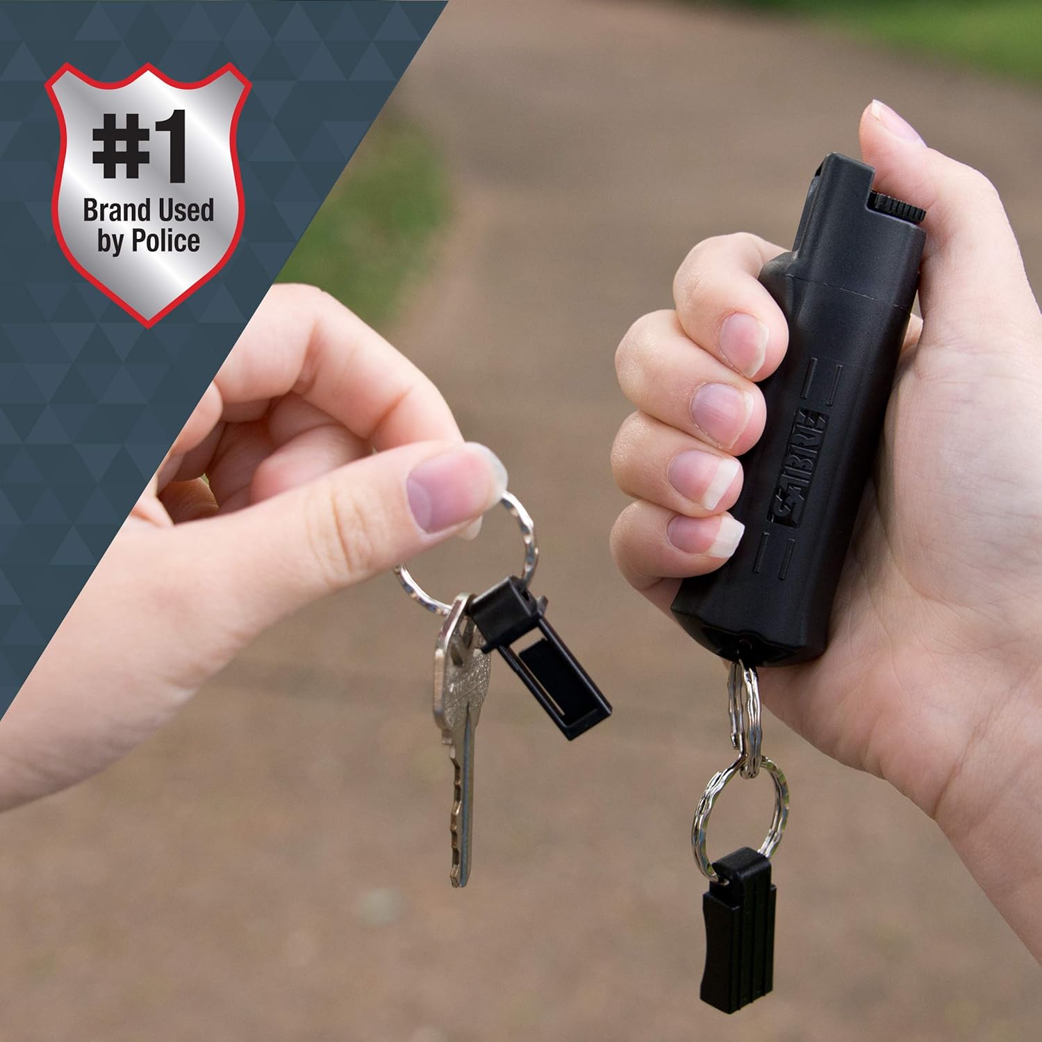 SABRE RED Pepper Spray Keychain with Quick Release for Easy Access – Max Police Strength OC Spray, Finger Grip for Accurate Aim, 10-Foot (3M) Range, 25 Bursts (5X Other Brands) Practice Spray Option : Self Defense Pepper Spray : Sports & Outdoors