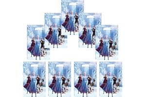 Amolaliz 50 Pcs Cartoon Party Favor Bags, Cute Plastic Gift Candy Bag with Handles, Blue Gift Wrap Bags, Birthday Christmas Party Supplies