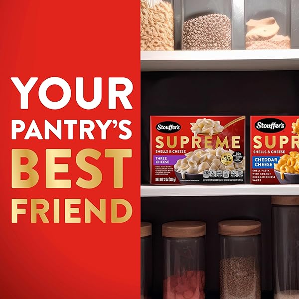 STOUFFER’S SUPREME SHELLS, THREE CHEESE, STOVETOP MAC & CHEESE