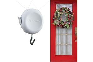 ZIP 'N HANG Damage-Free Wreath Hangers for Front Door: ZipnHang Adjustable Wreath Hanger | Hook for Front Door, Glass & Screen | No Nails or Tape Needed | Self-Centering | Easy to Use | Ideal for Christmas Decor