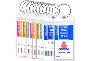 GLSGSB Carnival Luggage Tag Holders Fits All Carnival Cruise/NCL(Norwegian)/Princess/Holland America/MSC Line Ships & Tags for Cruises in 2024 & 2025(10pack)