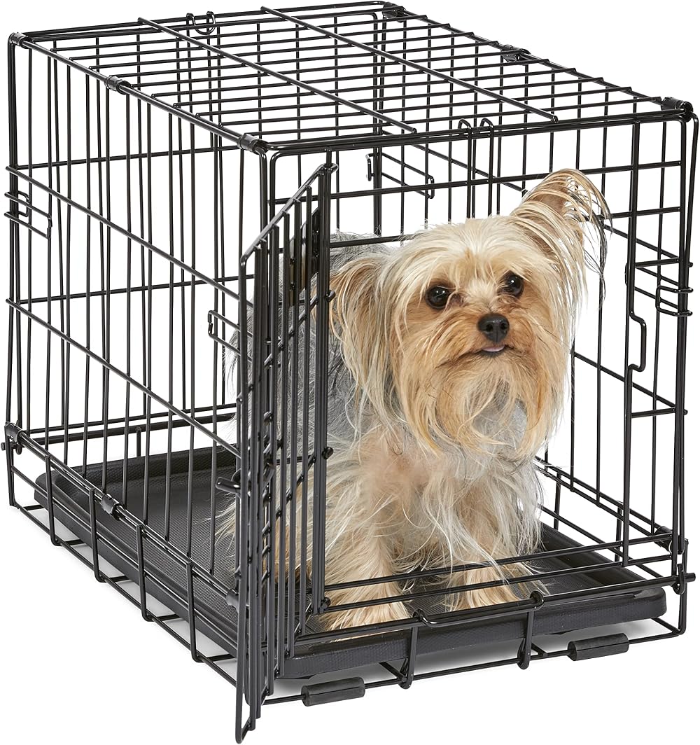 MidWest iCrate 46 cm Single Door Folding Dog Crate with Divider Panel