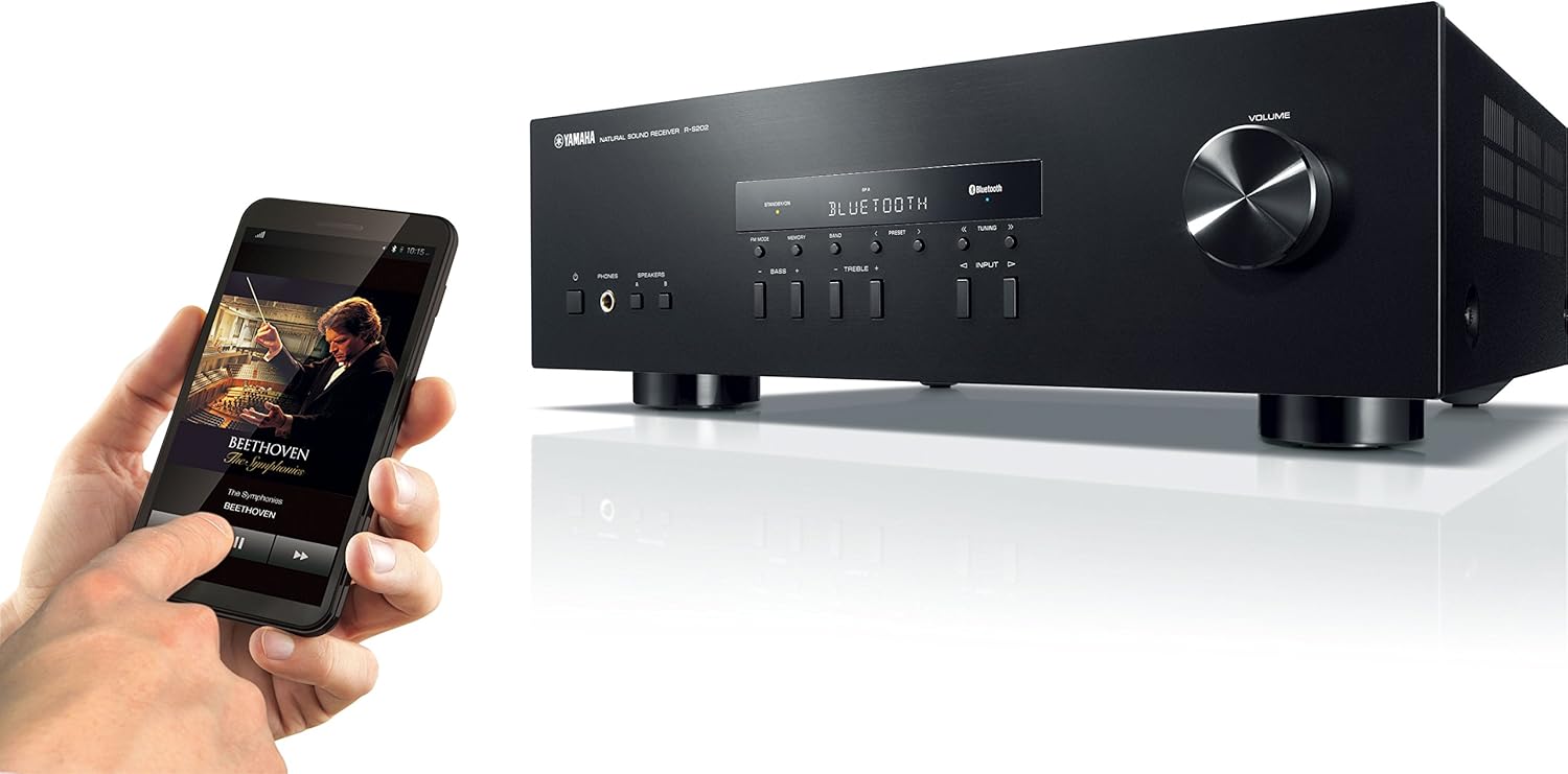 Yamaha R-S202BL Stereo Receiver: Home Audio & Theater