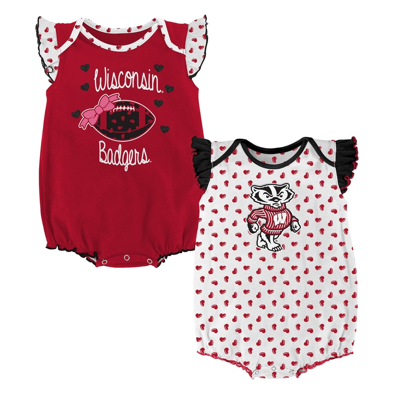 NCAA by Outerstuff NCAA boys Heart Fan 2 Piece Onesie Set