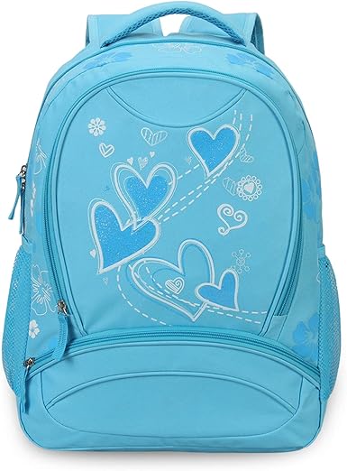blue backpack girl