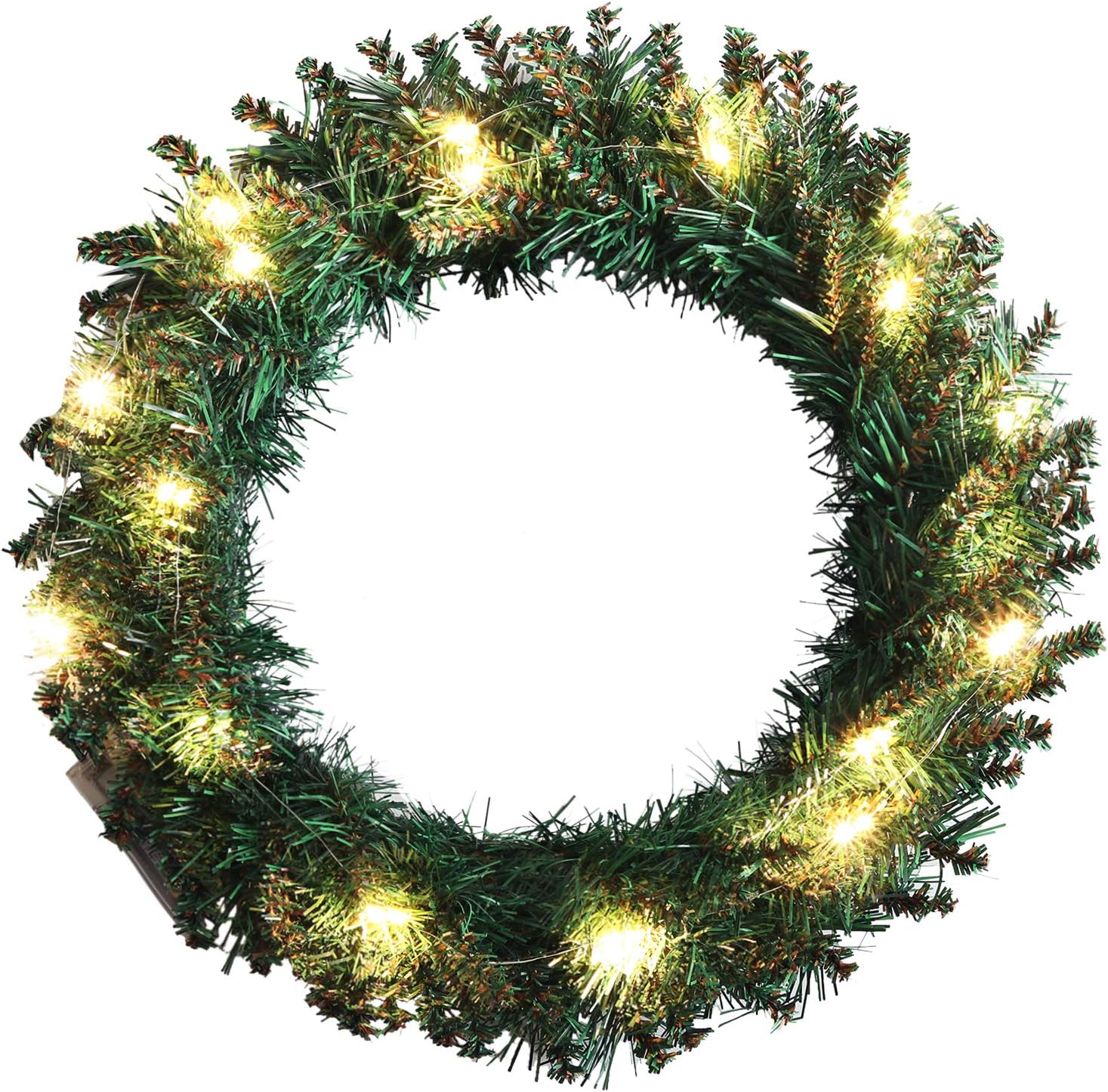 Fanspack Wreath Christmas Decoration Artificial Green Hanging Wreath
