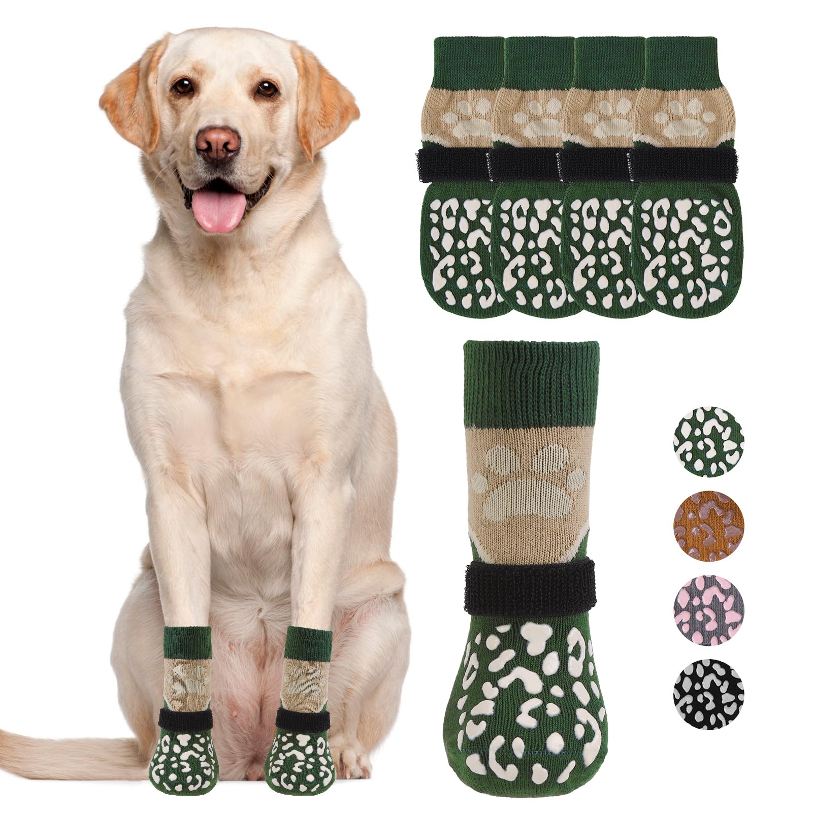 Photo 1 of KOOLTAIL Dog Socks for Hot/Cold Pavement to Prevent Licking Paws Scratching, M