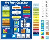 Fridge Magic Interactive Magnetic Learning Calendar Blue 40x32 cm