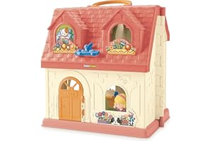 Fisher-Price Little People Toddler Toy Surprise & Sounds Home Musical Playhouse with Figures & Accessories for Pretend Play Kids Ages 1+ Years (Amazon Exclusive)