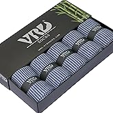 VRD Mens Dress Socks, Bamboo Rayon 5-Pack, Light Grey, Melange Grey Crew Length Mid-Calf Socks for Men Shoe Size 8-13