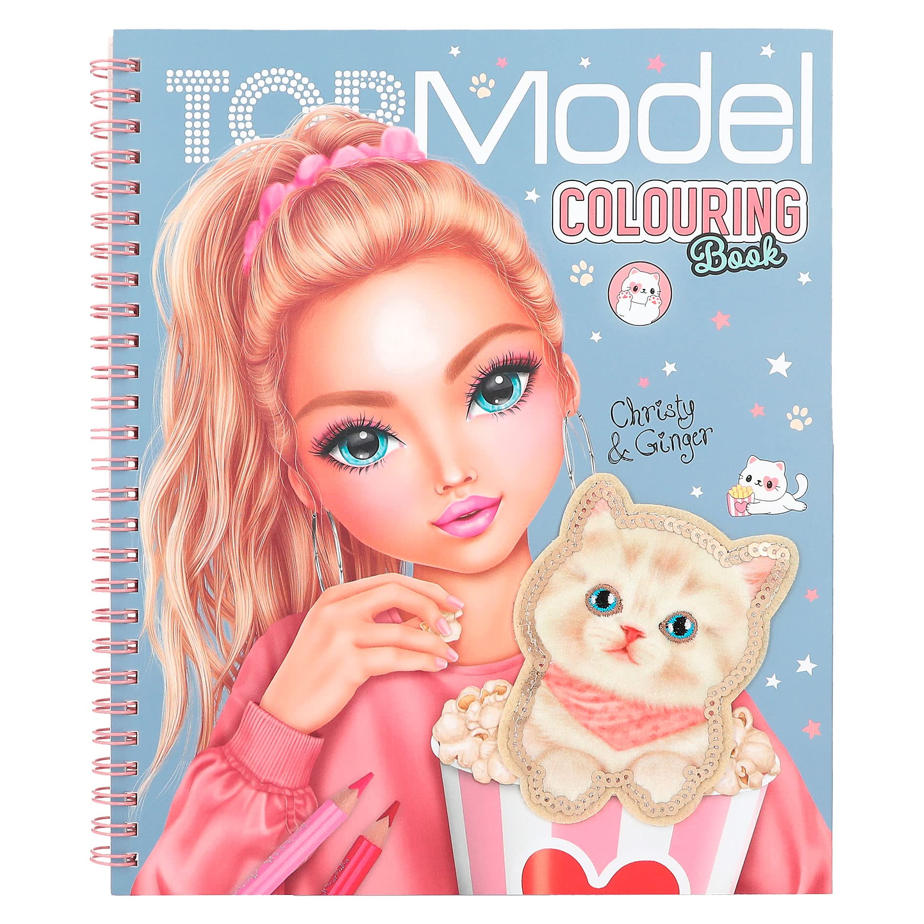 Depesche TOPModel Cutie Star 12434 Colouring Book Set with 40 Pages for Designing Fashion Outfits and a Sticker Sheet