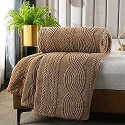 PU MEI Sherpa Throw Blanket for Couch Sofa