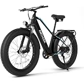 ANCHEER 26" Electric Bike for Adults, 1000W Peak Motor, 60 Miles, 48V 15Ah Removable Battery, Fat Tire Electric Bike Off-Road EBike for Men &amp; Women, UL2849 Compliant, 7 Speed, RoverL/H