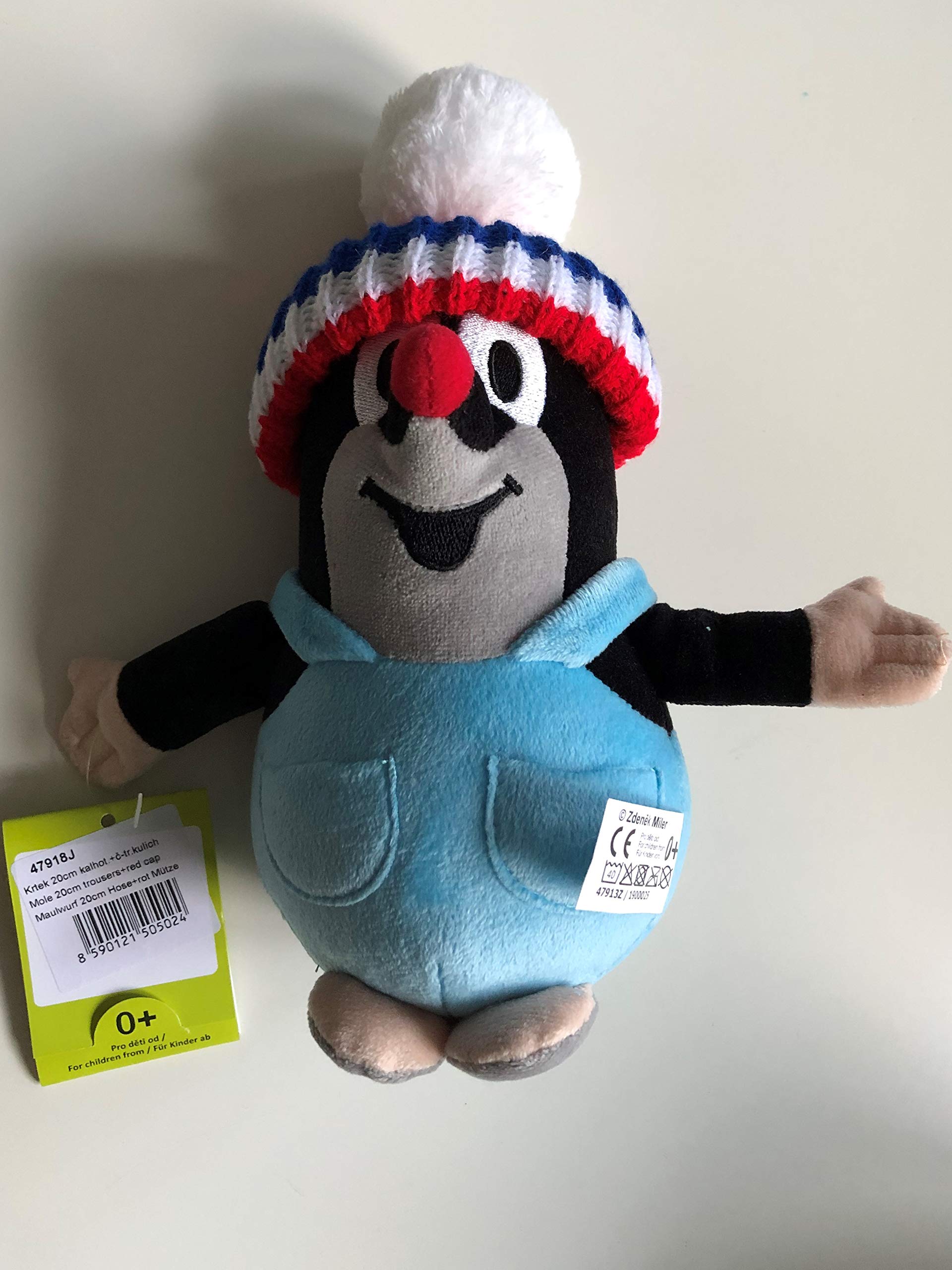 Moravska Ustredna Krtek - Little Mole 20cm trousers & red hat