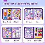 Hahaland Montessori Busy Board Purple Mermaid 21 in 1 Learning Toy 3+ Months view 2